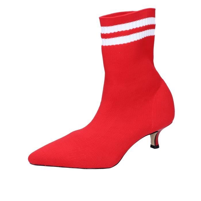 Bottine rouge talon clearance