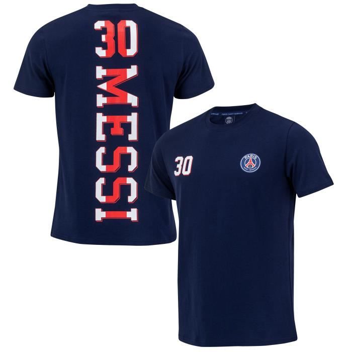 PSG T-Shirt Lionel Messi – Collection Officielle Paris Saint Germain, 100% Coton, Tailles Homme Et Enfant