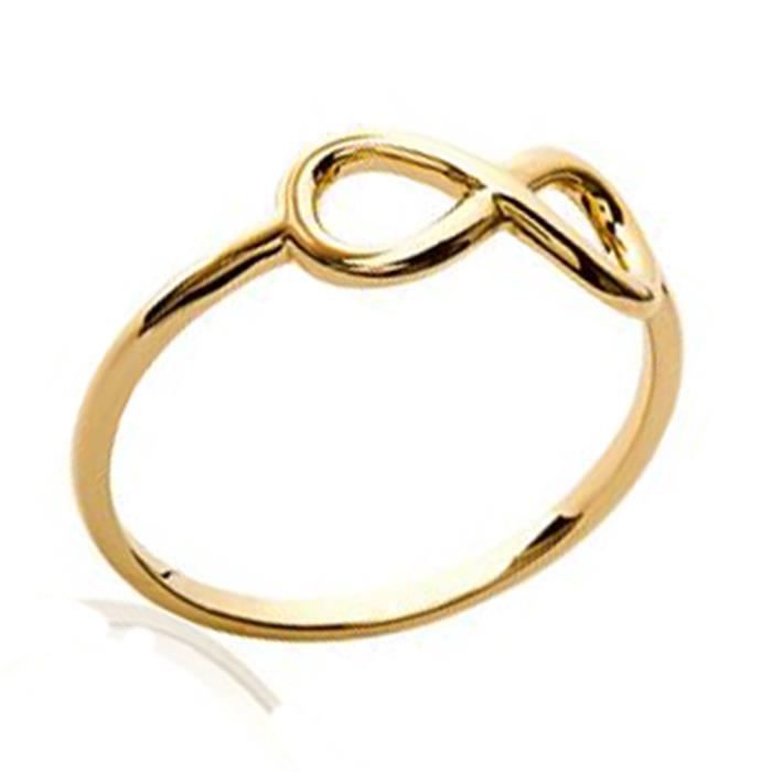 Bague infini Plaqu Or 18 carats Dor e Achat Vente bague