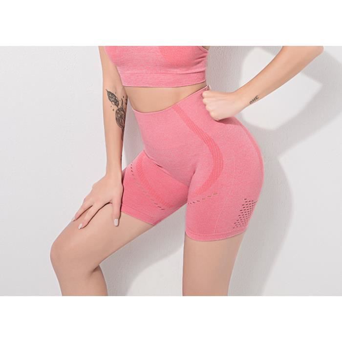 Legging Shorts de Sport Femme Butt Lift Slim Fit Taille Haute Leggings Push  Up Short Pantalon de Compression pour Yoga Fitness. Bleu - Cdiscount  Prêt-à-Porter