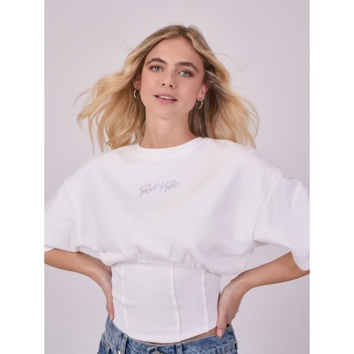PROJECT X PARIS T shirt corset Femme Blanc Cdiscount Pret a Porter