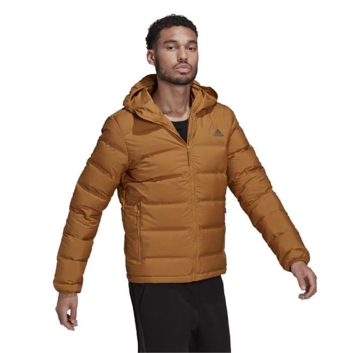 Veste ADIDAS Helionic Down Hooded Miel Homme/Adulte Jaune