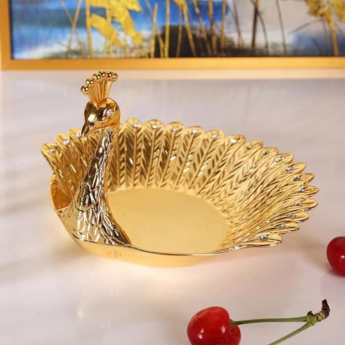Golden Fruit Basket Bird Birk Roged Plateau De Service Plaque de