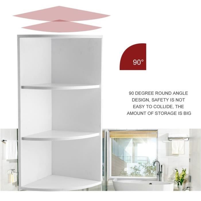 Meuble D Angle Salle De Bain Rangement Etagere Murale Pour Salle De Bain Support D Angle De Stockage Blanc Achat Vente Etagere Murale Etagere Murale Pour Salle De Cdiscount