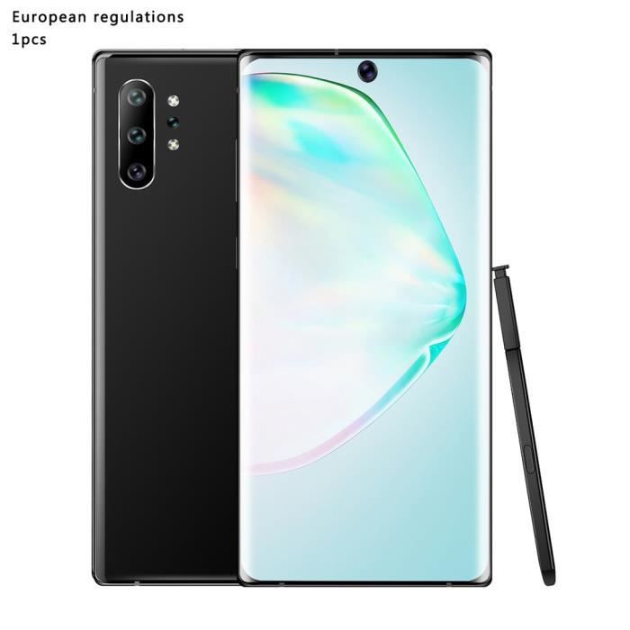 Vente Téléphone portable Note10+ 6.5" HD+ 3G Smartphone de caméra vraiment perforé d'écran 3 caméras arrière Full écran - noir pas cher Vente Téléphone portable Note10+ 6.5" HD+ 3G Smartphone de caméra vraiment perforé d'écran 3 caméras arrière Full écran - noir pas cher
