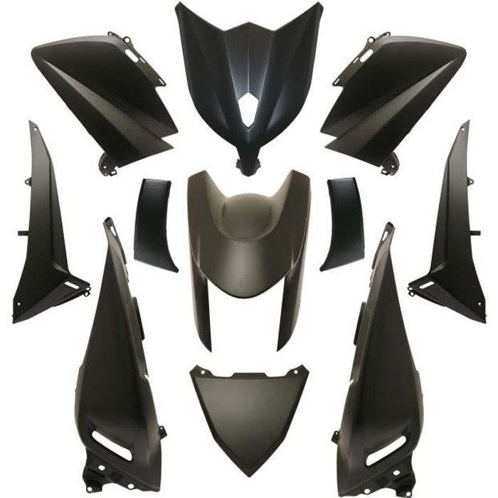 Kit carénage noir mat pour scooter Yamaha 530 Tmax 2012 à 2014 11 pieces