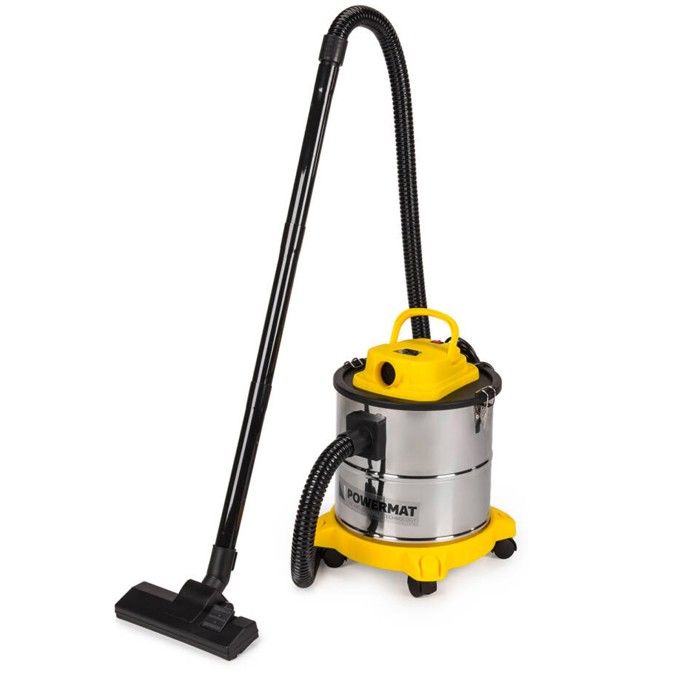 Aspirateur 2en1 industriel et vide cendre 2000W 20L - POWERMAT - Cuve inox - Filtre HEPA - Accessoires inclus