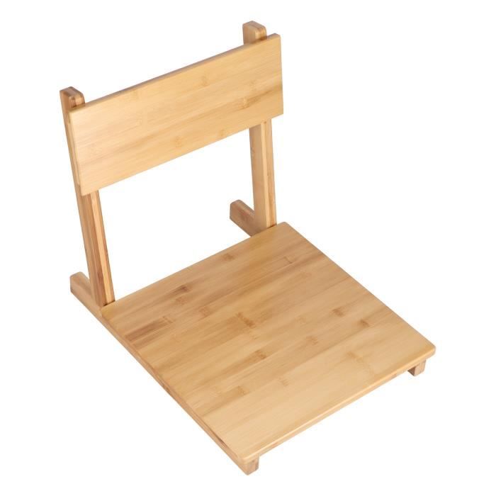 Chaise De Sol Portable En Bambou - Fauteuil Tatami Japonais à Dossier Inclinable Phyllostachys Pubescens
