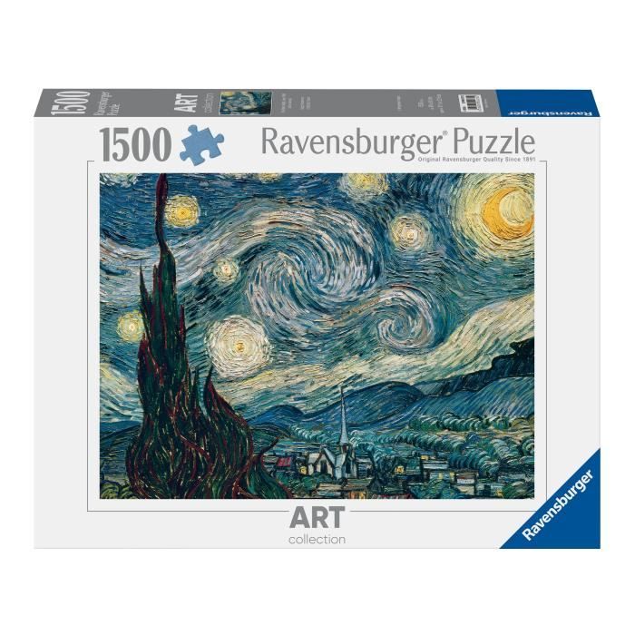 Puzzle 1500 pièces : Art collection Van Gogh La étoilée Ravensburger France - vue 10