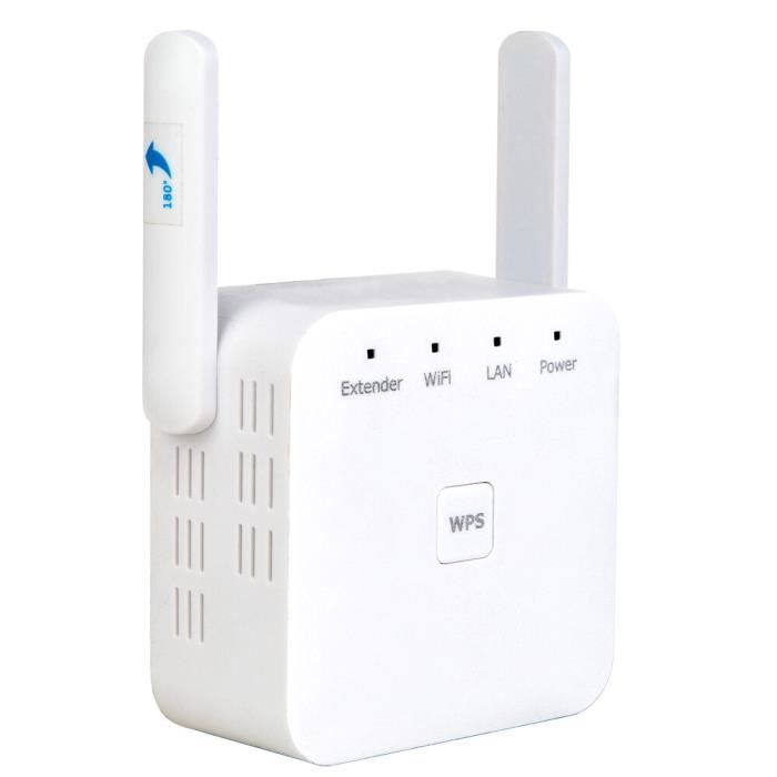 Booster WiFi Couverture étendue 2000 Pi² Répéteur WiFi 1200 Mbps Dual Band - Amplificateur Signal 2.4G/5G Avec 2 Ports LAN - Parfait Pour Grande Maison Et Bureau Répéteur WiFi 1200Mbps