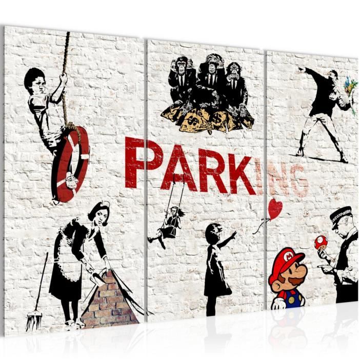 QUADRI MODERNI - BANKSY - Street Art - Lanciatore di Fiori CON O SENZA