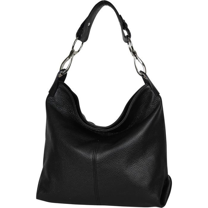 AmbraModa WLX88 Sac à Main En Daim Souple Pour Femme - Fabriqué En Italie