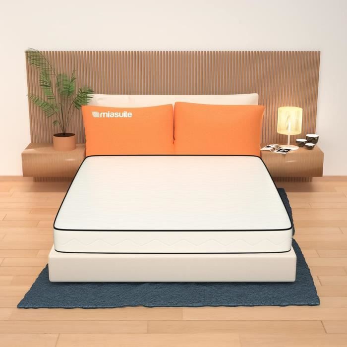 The White Stone Matelas 160x200 cm en Mousse à Mémoire, Hauteur 22 cm | Matelas à 9 Zones, - Matelas - Rue du Commerce