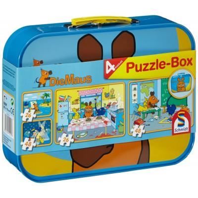 puzzle la souris - la souris - 26 pièces - boîte en métal - boîte valisette