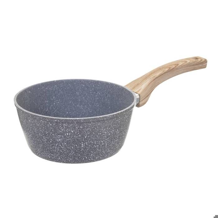 Casserole en aluminium - D. 20 cm - Effet pierre grise