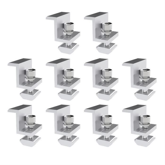 10 Pinces De Mise à Terre Pour Panneaux Solaires - Aluminium