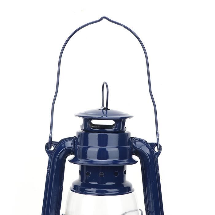 Lampe à kérosène, lampe huilée noire mate avec poignée en tôle de fer, bidon d'huile - Lampe à huile rétro brûlant lanterne antique bougie lampe à kérosène pour lampe de tente de
