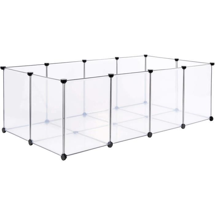 Comparer les prix de lionto Enclos pour Animaux Enceinte intérieure Extensible Petits Animaux 145x74x47 cm158