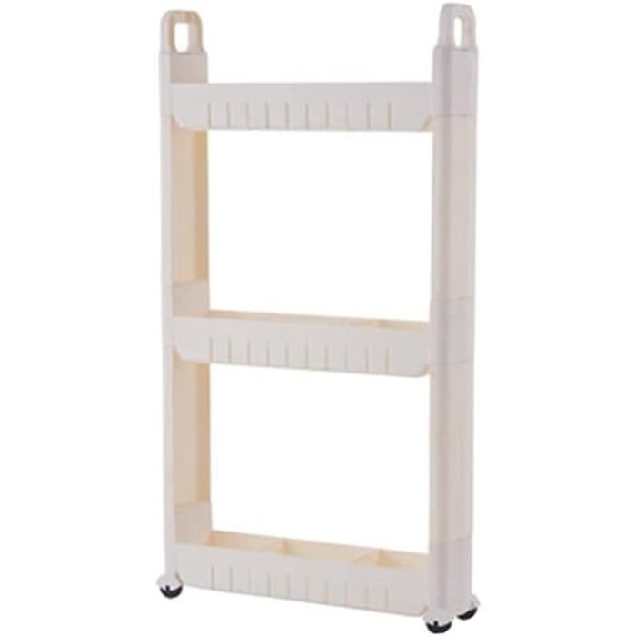 Chariot à Roulettes 10 Cm De Large Avec Paniers Amovibles - Rangement Pliable Pour Cuisine, Salon, Salle De Bain