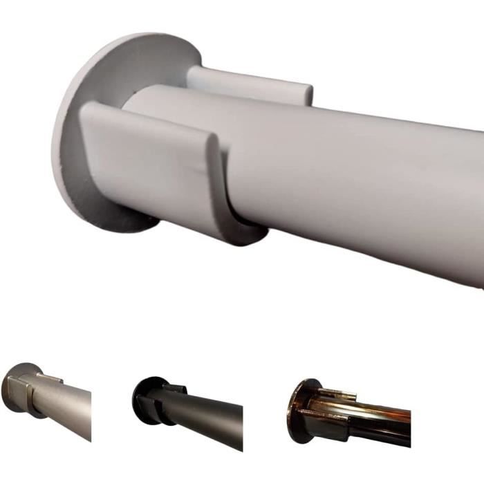 NICENEEDED 6 Embouts De Tringle à Rideau En Fer Noir - Pour Tringles De 28mm (1.1") - Finition Moderne