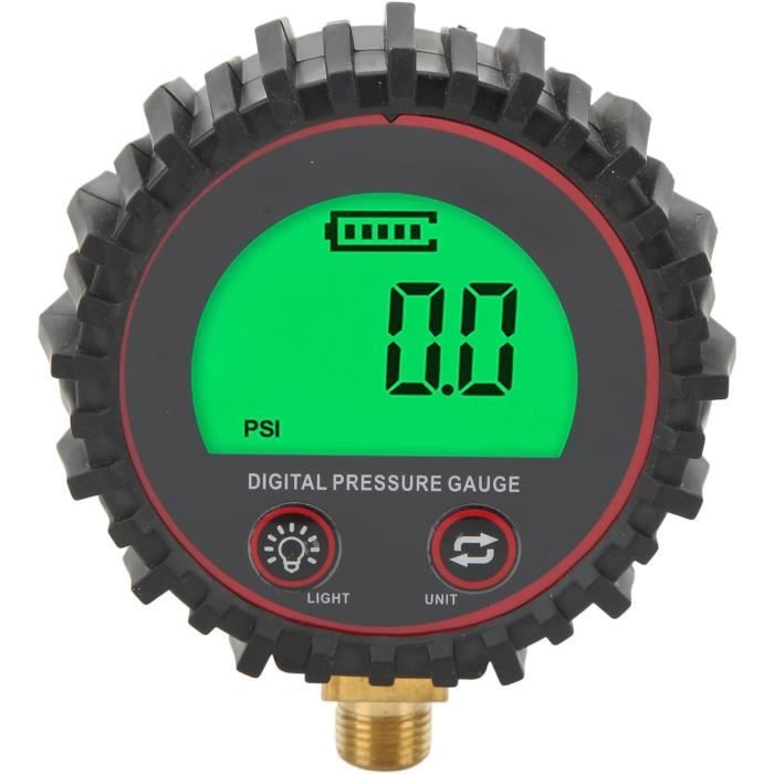 Manomètre Pour Compresseur - Compteur De Pression D'Air Avec Interface Mâle En Métal - Pour Piston, Vis, Piscine, Tuyaux