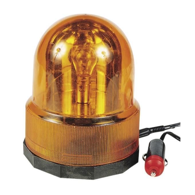 GYROPHARE AIMANTE 12V ECLAIRAGE ROTATIF ORANGE POUR VOITURE, BATEAU, CAMION,ENGIN AGRICOLEVISIBLE SUR UNE GRANDE DISTANCELARGE