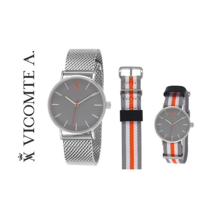 Coffret montre VICOMTE A. Homme Gris - CVA 020-C5 6,3 mm - Cdiscount  Bijouterie