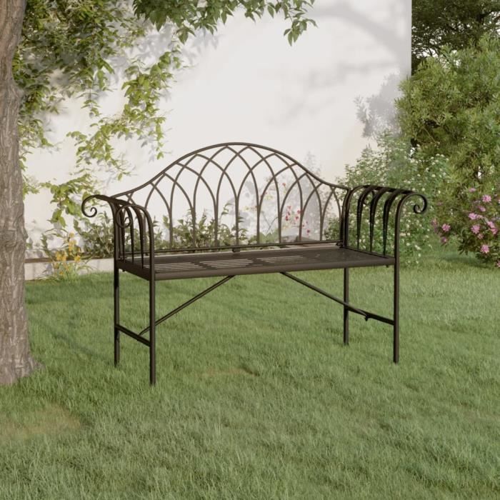 vidaXL Banc de jardin 2 places 128 cm