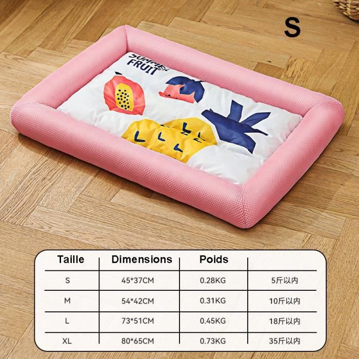 Comparer les prix de Tapis dété cool pour chien Nid pour animaux de compagnie résistant aux morsures et aux égratignures chat chien lit rose 45*37cm