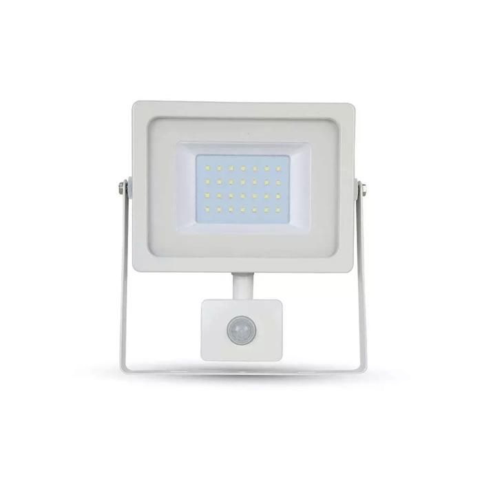 30w led smd floodlight sensor white body natural white vt4933-sku5823