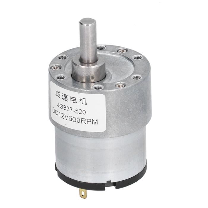 Zerone Moteurs à engrenages à vis sans fin JGB37520 12V 600RPM DC Moteur à vis sans fin arbre