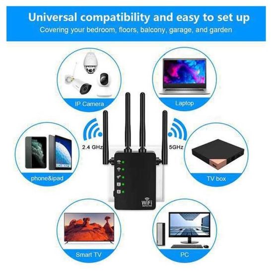 Répéteur WiFi 1200Mbps Dual Band – Booste Ta Connexion à La Maison Ou Au Bureau ! - 14