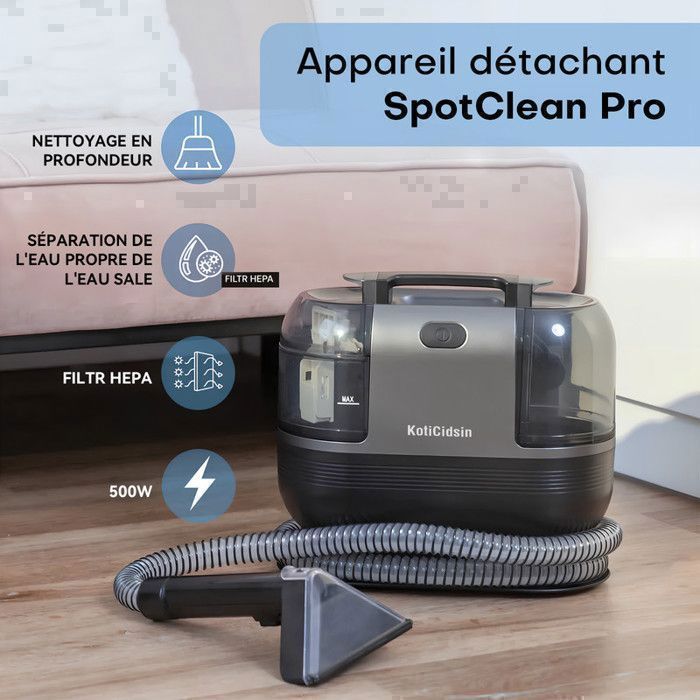 COCEAN Shampouineuse Nettoyeur Canapé Tissu, Moteur Puissant