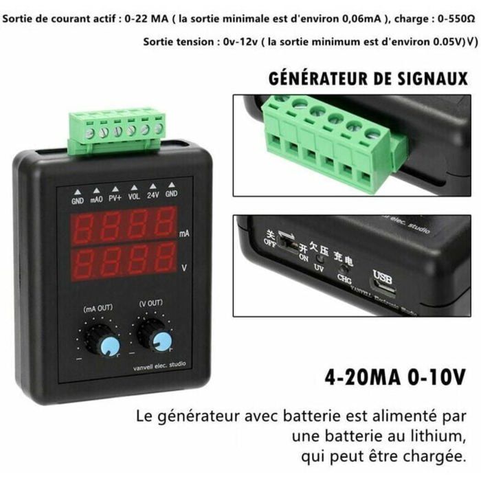 Générateur De Signaux 420Ma 010V, 24V Transmetteur De Courant Et De — free download