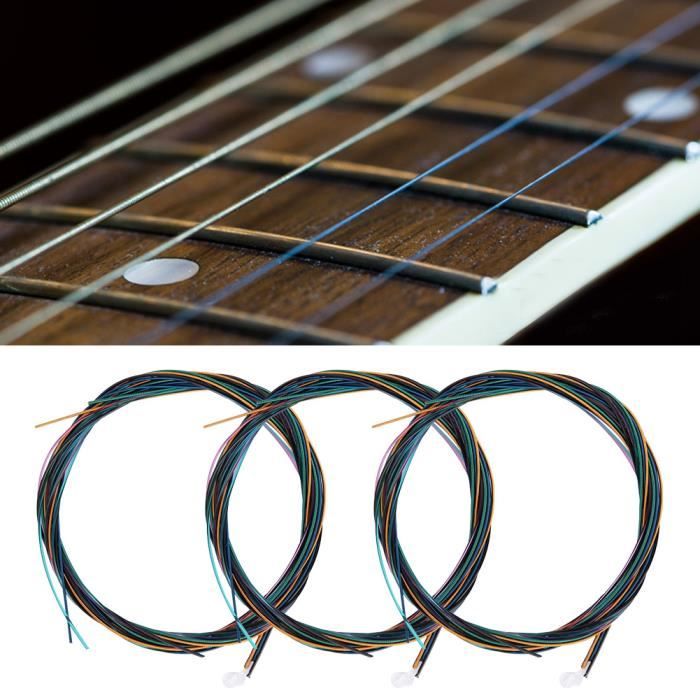 Cordes de guitare classique, corde de guitare acoustique en Nylon, débutant  fiable et durable à haute brillance jouant pour les
