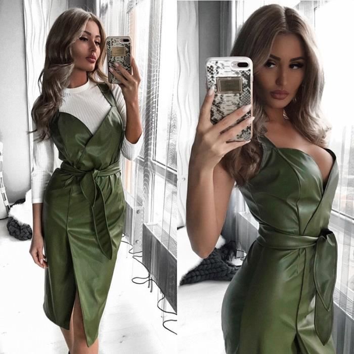 Robe cuir 2019 online