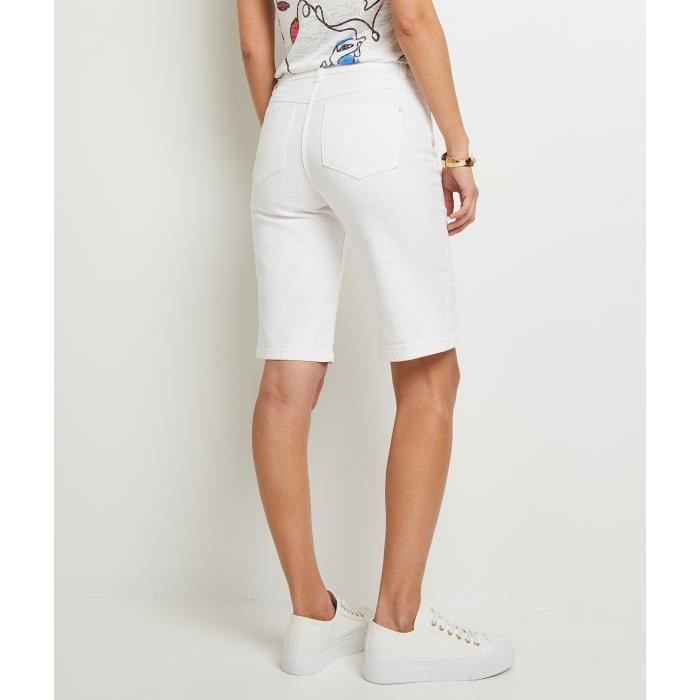 GRAIN DE MALICE Bermuda en jean femme Blanc Cdiscount Pr t
