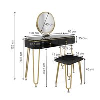 Coiffeuse Gesa 60cm avec miroir LED en 3 tons de blanc, variateur de lumière Blanc Vicco - Maison