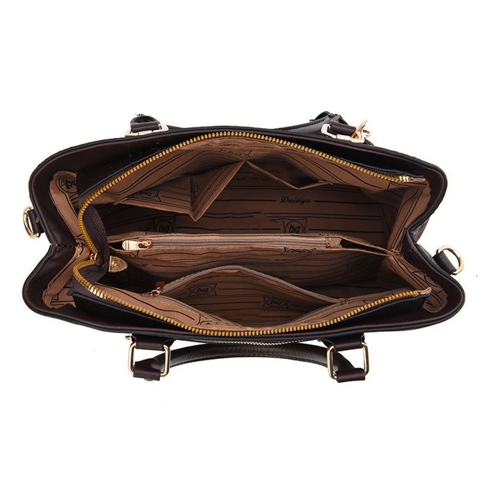 Sac a main femme cuir PU bandouliere de marque grande capacite pour le travail shopping Party voyage marron fonce marron fonce Cdiscount Bagagerie Maroquinerie