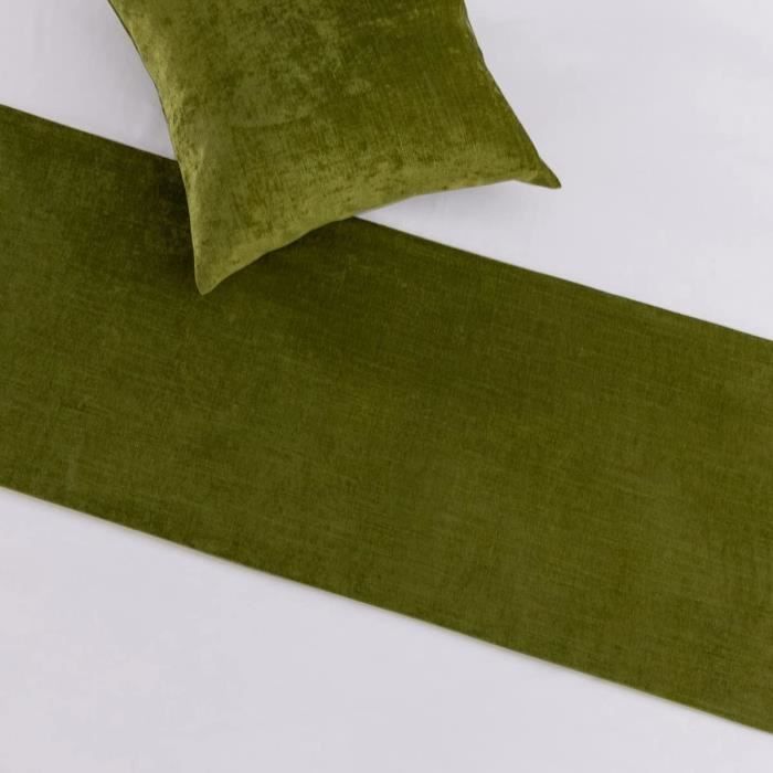 Chemin De Lit Velours Beige Losange 45x210 Cm – Couvre-Lit Décoratif Élégant, Protection Lit Mariage Hôtel