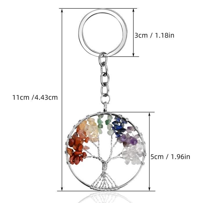 Porte-clés Disque D'agate Bleu - Pierre Naturelle, Lithothérapie, Décoration Et Accessoire Porte-bonheur