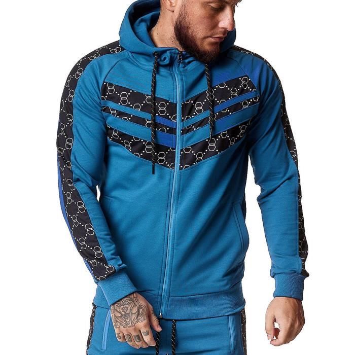 Survetement homme fashion Survet 13108 bleu S Cdiscount Pret a Porter
