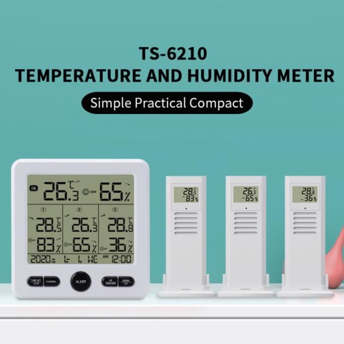Station Météo Multifonction Sans Fil – Capteur De Température Extérieur, Fréquence 433,92 MHz, Facile à Installer