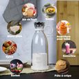 RANJI Blender portable Puissant Appareil à Smoothie Milkshake Jus (banane, fraise, chocolat, vanille) - Pratique, facile à nettoyer-3