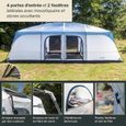 Tente familiale Skandika Tonsberg 10 pour 10 Personnes - Tente de Camping avec Tapis de Sol Cousu, 2 cabines, toit panoramique-3