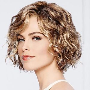 Perruque 100% Cheveux Naturels Châtain - Court, Bonnet Large, Ref ALICE 6, Neuve