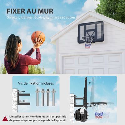Panier De Basket Mural Pliable – Avec Vis Et Filet, Pour Intérieur Et Extérieur, Cadeau Pour Enfants