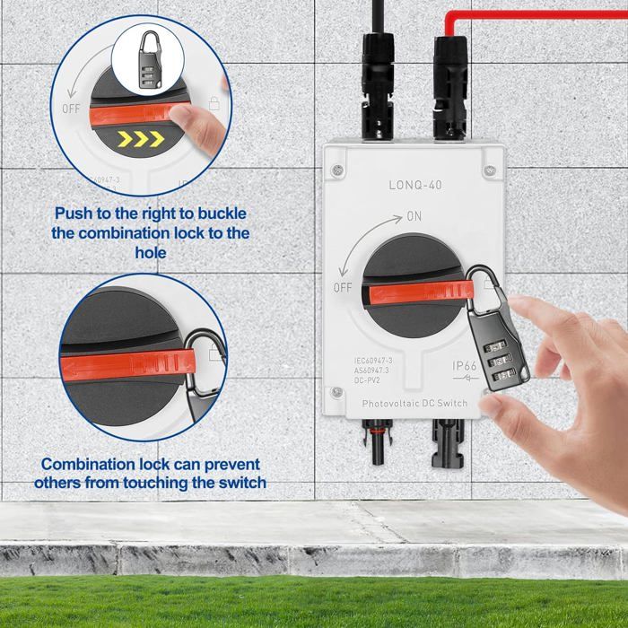 Disjoncteur CC, Sectionneur 2P, Protection Contre Les Courts-circuits, Batterie MCCB 250 A 500 V Pour Système De Production D'énergie Photovoltaïque