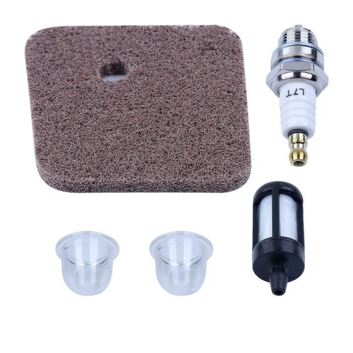 Bougie D'Allumage + Poire D'Amorçage + Filtres Pour STIHL FS38 FS45 FS55 FS55R KM55 FC55 HL45 – Kit Entretien Complet