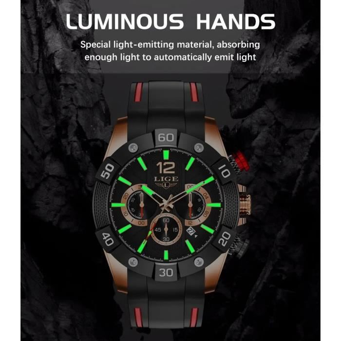Mode Hommes Montres Top Marque LIGE ORIGINALE De Luxe Homme Quartz